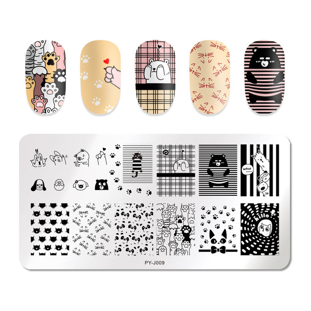 Nail Stamping Plates Natural Animal Snake Scale Flower Grass Tree Theme Image Template Nail Art Template Decoration 42 Designs