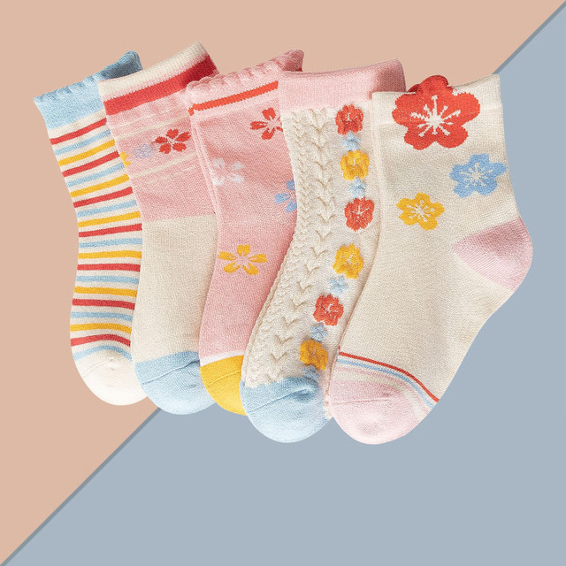 5 pairs soft cotton children socks cute cartoon print kids socks newborn baby boy socks casual girls boys socks 1 to 12 years