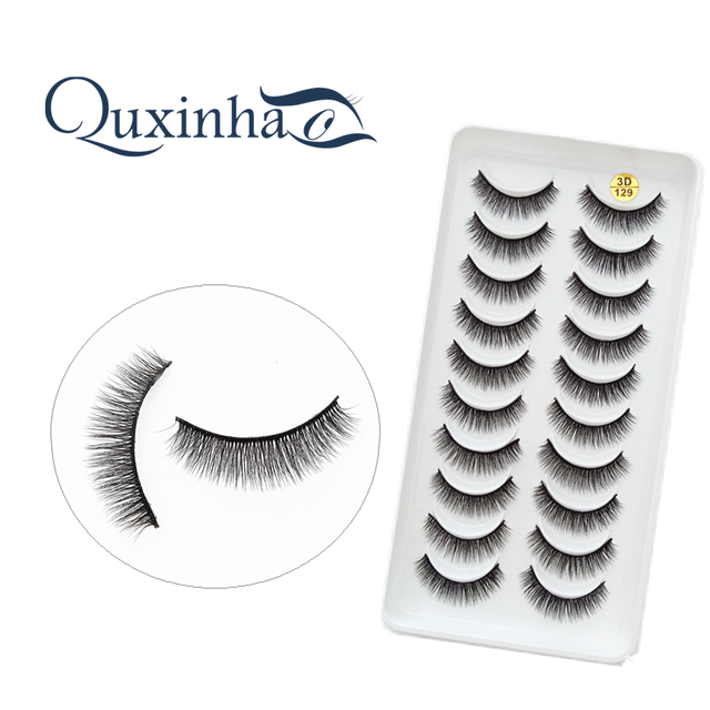 QUXINHAO wholesale 10 pairs lashes eyelashes cilios 3d mink lashes mink eyelashes wholesale false eyelashes maquiagem