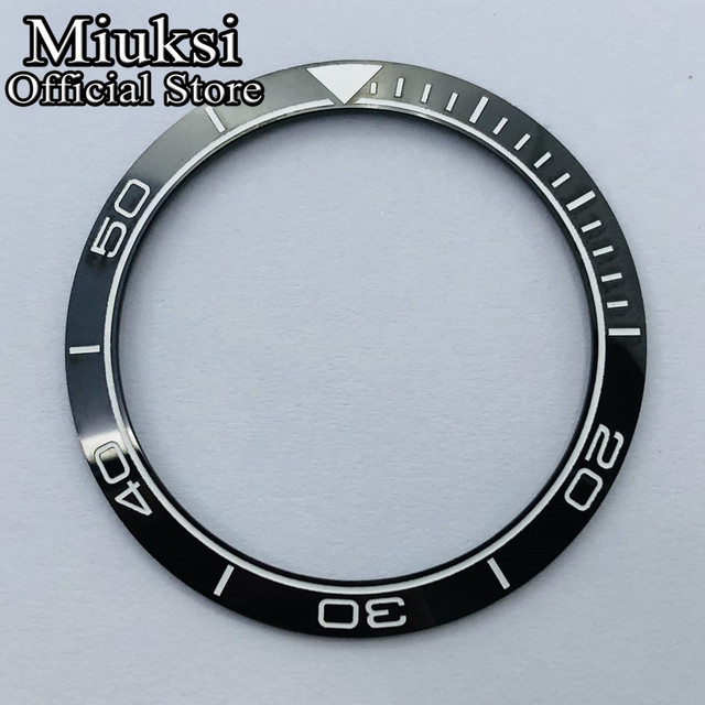 Miuksi 40mm high quality ceramic bezel watch parts fit 43mm watch case for watch sea