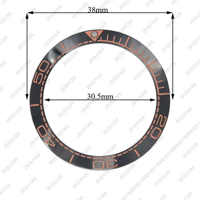 Corgeut 38mm Ceramic Bezel Insert For 40mm Mens Watch Watches Replace Accessories Watch Face Watch Bezel Inserts Different