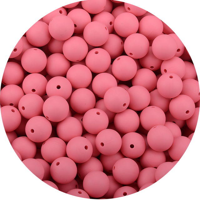 LOVKA 12mm 100pcs/lot Silicone Beads Food Grade Baby Teether Round Beads Baby Chewing Teething Beads Silicone Teether Diy