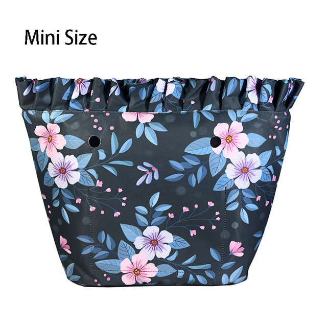 Floral trim waterproof inner insert, classic small inner pocket, handbags accessory