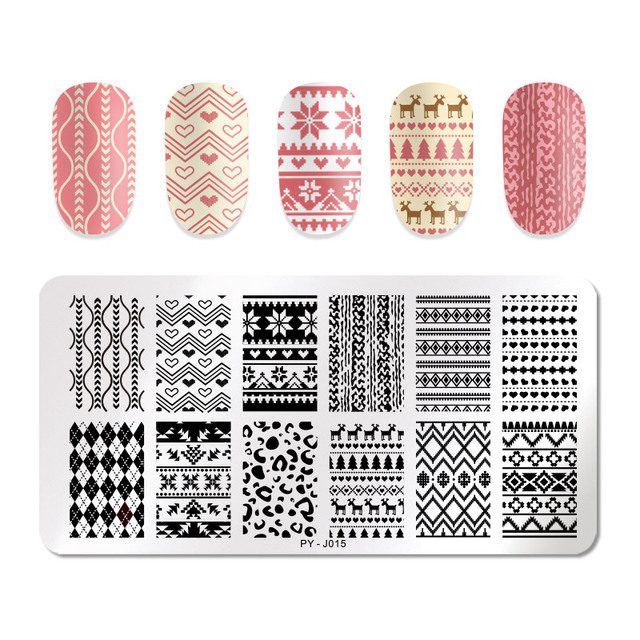 Nail Stamping Plates Natural Animal Snake Scale Flower Grass Tree Theme Image Template Nail Art Template Decoration 42 Designs