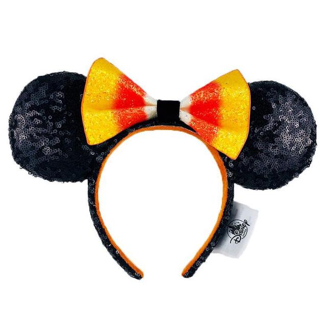 New Disney Mickey Mouse Ears Headband Space Lunar Mountain New Year Minnie Bow Pink Sequins Cartoon Anime Headdress Headband Gif