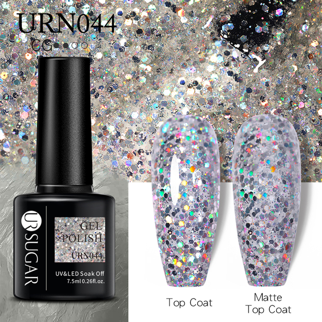 ur sugar 7.5ml gel polish manicure for nails christmas semi permanent vernes top coat soak off uv led gel color glitter varnish