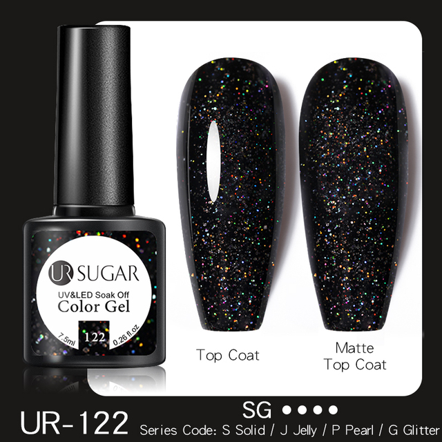 UR SUGAR 7.5ml Glitter Reflective Gel Nail Polish Manicure Nail Art Semi Permanent UV LED Nail Polish Lamp