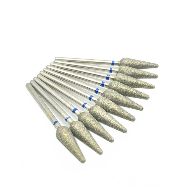 10pcs 2.35mm Shank Diamond Grinding Bur Drill Bits Sets for Dental Grinding Dental Polishing Burs