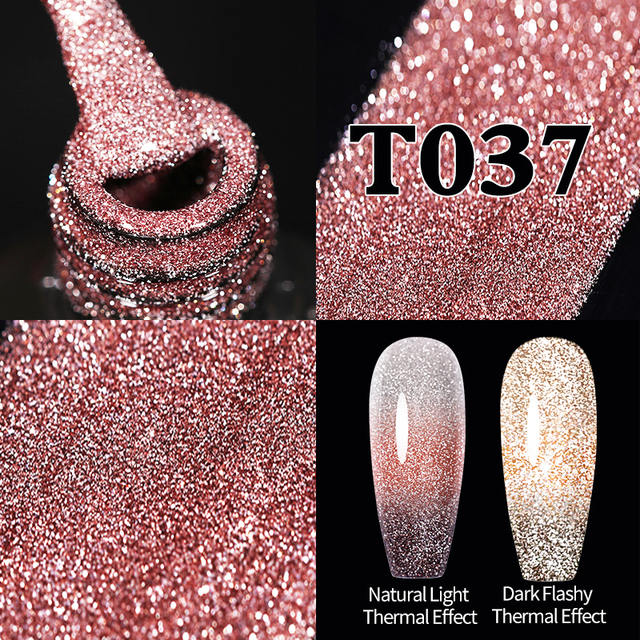 ur sugar 7.5ml neon yellow reflective glitter gel nail polish shine twilight nail gel nail art varnish semi permanent varnish