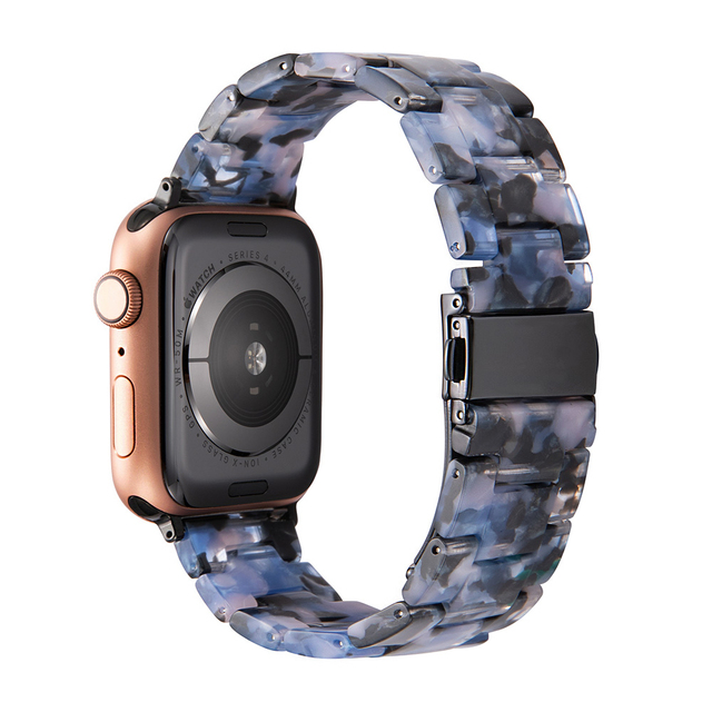 resin watches for apple watch 7 6 5 band 44mm iwatch 42mm series 4 3 2 wrist strap accessories loop 40mm replacement bracelet