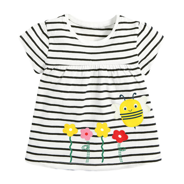 Little maven 2022 summer baby girls T-shirt cotton soft and comfortable lovely tops baby boy children casual clothes