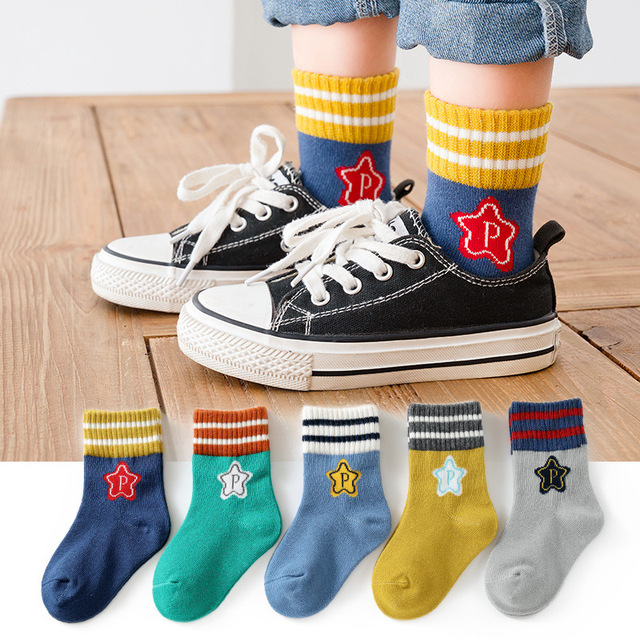 5pairs/lot Baby Boys Girls Socks Fashion Cartoon Animal Pattern Cotton Kids Socks 1-12 Years New Spring Autumn Socks for Boy