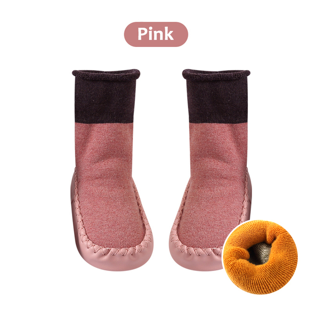 Baby Boy Girl Socks Anti Slip Rubber Soles First Walkers Warm Floor Socks Toddler Floor Socks Shoes Slippers Sewing Thread Socks