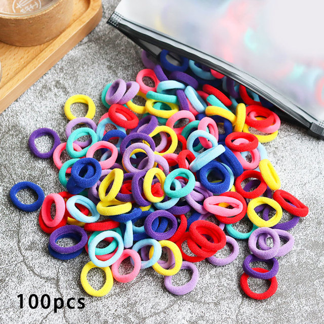 Baby Girl Little Hair Bands Toddler Children Headbands Colorful Elastic Hair Tie Nylon Scrunchie Hair Rope 50/100pcs Hair Accessories