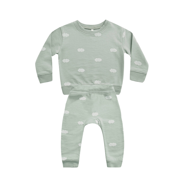 Fashion Baby Clothes Set Spring Baby Boy Girl Casual Tops Loose Sweater Trousers 2pcs Newborn Baby Boy Clothes Outfits