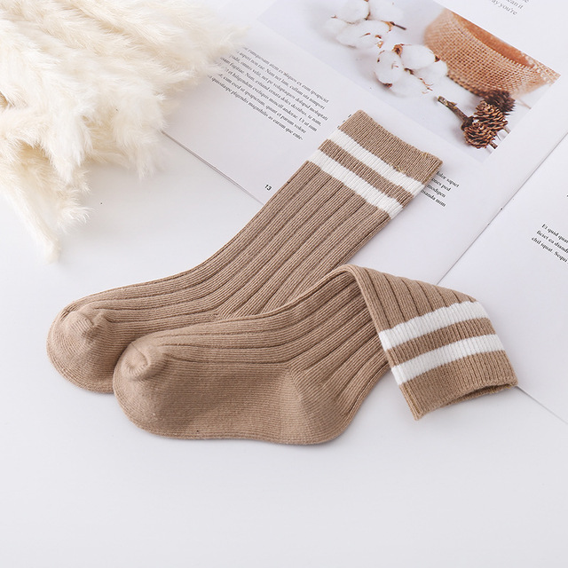 1-12 Years Teenage Kids Boys Toddlers Girls Socks Knee High Long Soft Cotton Baby Socks Stripped Children Socks School Clothes