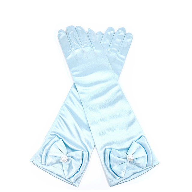 Kids Princess Long Gloves Long Accessories 11 Colors Birthday Party Wedding Elsa Anna Cinderella Belle Sofia