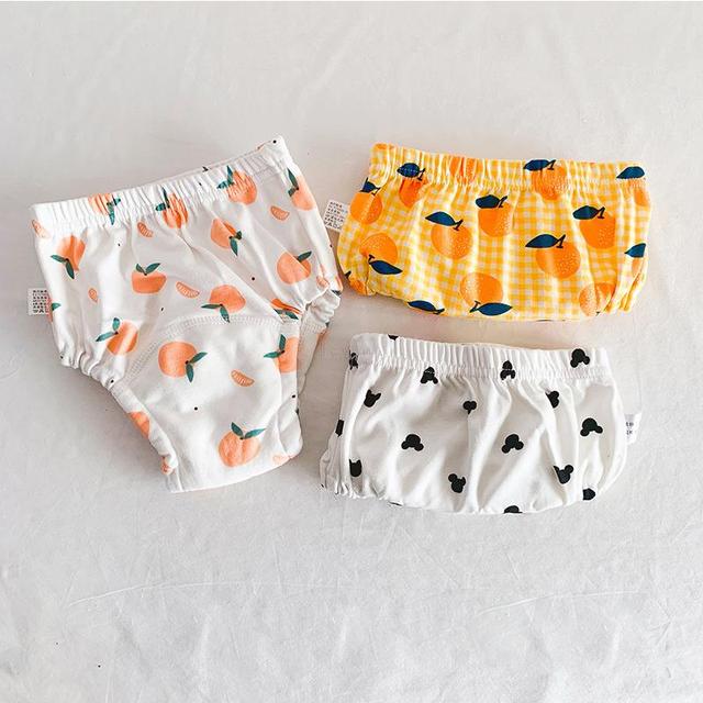 3pcs/lot Baby Training Pants 6 Layers Waterproof Reusable Cotton Infant Boy Pants Underwear Cloth Girls Diaper Diaper Panties