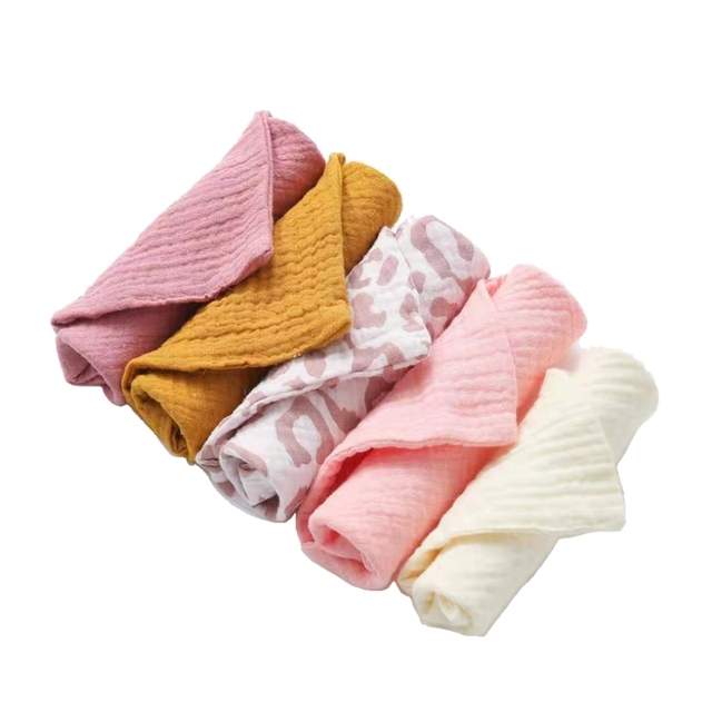 5pcs baby towels muslin cloth hand face wipes saliva bib handkerchief towel