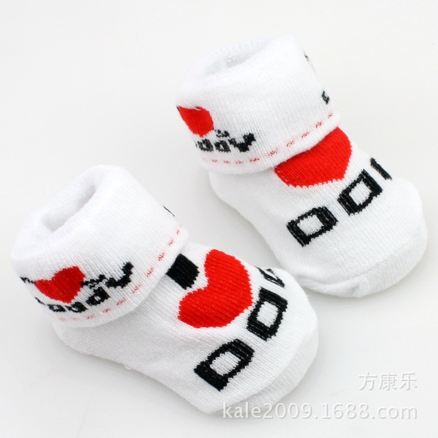 Spring Autumn Baby Cotton Socks Soft Cute Love Mama Girls Boys Floor Socks for 0-6 Months Newborn Baby Stripe Newborn Stuff