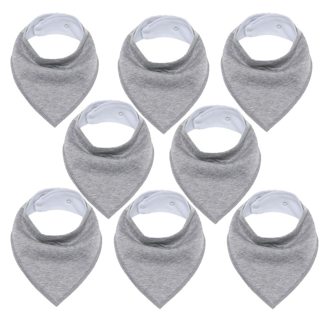 8pcs Baby Bibs Baby Saliva Bobble Bibs Unisex Bibs Set for Drooling and Teething 100% Organic Cotton Newborn Absorbent Soft Bibs