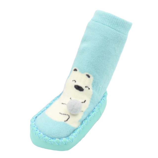 Baby Socks With Rubber Soles For Toddlers Kids Socks Toddler Boys Sock Warm Terry Shoes Thicken Slippers Infant Girl Winter