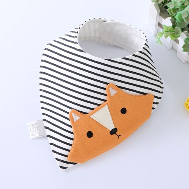 Baby Bibs Cartoon Animal Cotton Burp Cloths Waterproof Baby Feeding Bib Saliva Triangle Towel Infant Newborn Kids Stuff