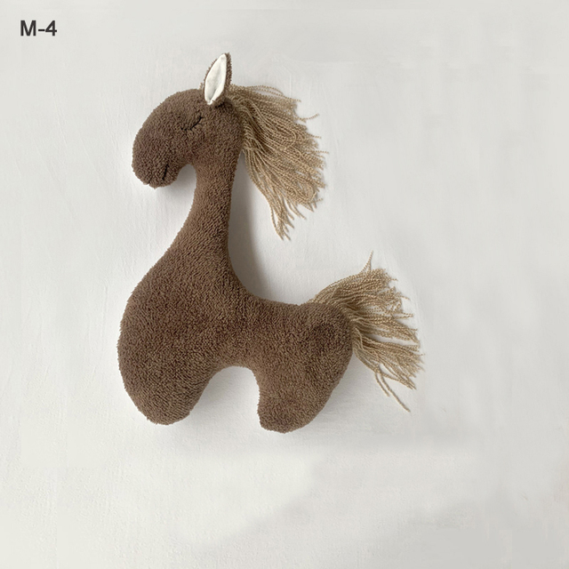 Newborn Photography Pillow Pegasus Horse Photo Props Doll Pillow Infant Photo Shoot Studio Accessories Posing Bean