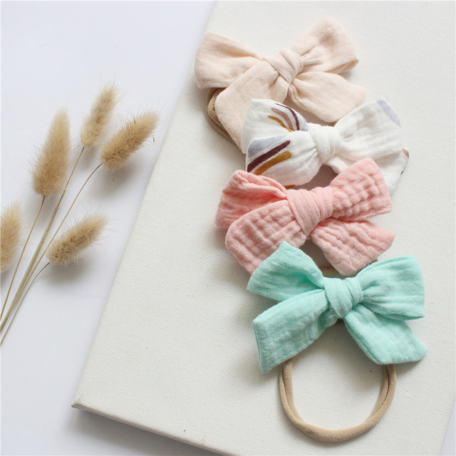 Cotton Baby Girl Headbands Bows Hair Bands For Kids Hair Accessories Infant Items Little Girl Toddler Headband Newborn Baby