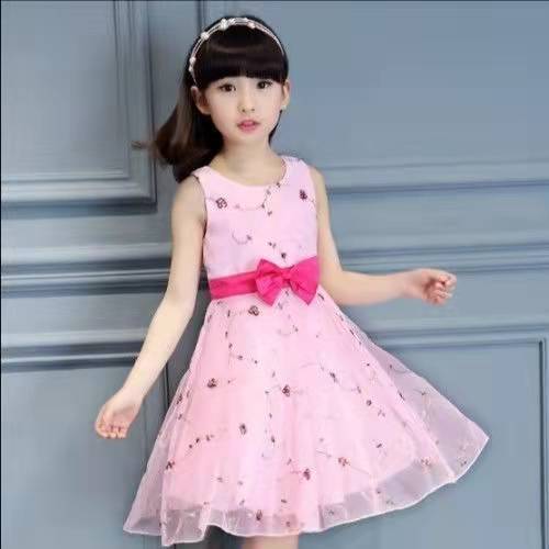 2022 Summer Children's Chiffon Dresses High Quality Lace Princess Dress Children Evening Wear Baby Girl Dress 4 6 8 9 10 12 Years