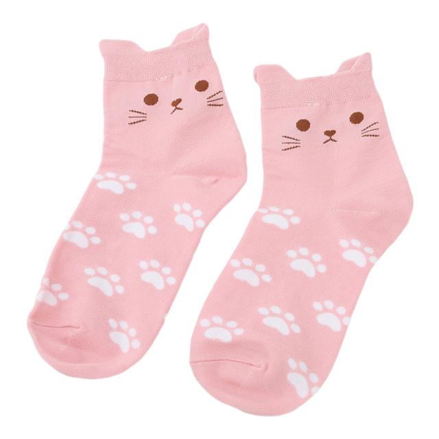 Cartoon cute cat kids socks candy color socks boys girl cotton sock wholesale children accessories newborn