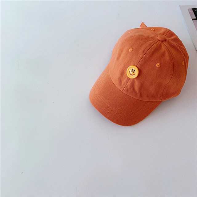 MILANCEL 2022 spring new kids hat smiley button children baseball caps boys and girls caps