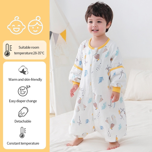 Summer Spring Baby Sleeping Bag Cartoon Split Leg Sleepsacks Toddler Boy Girl Sleeping Bag Children's Pajamas Saco De Dormir