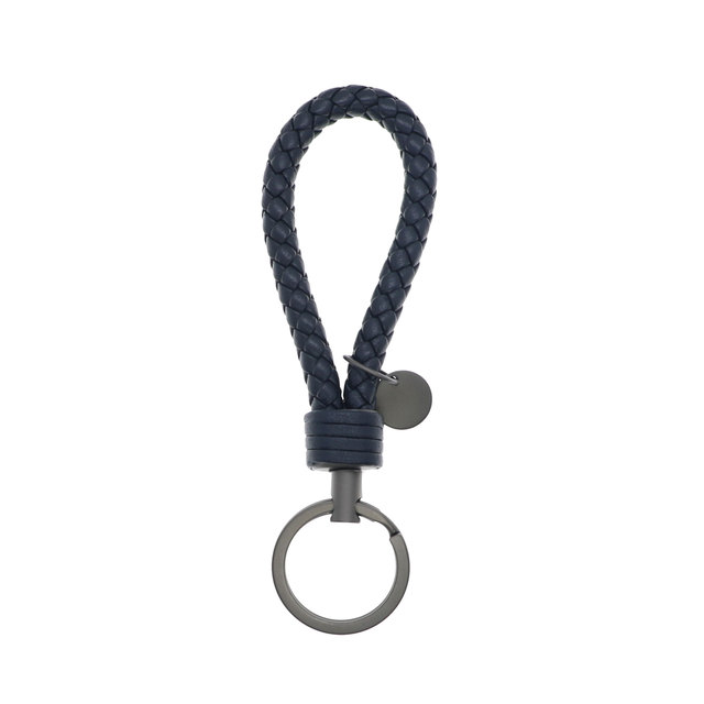 New Fashion Sheepskin Key Chain for Car Keys Clip Ring Women Weave Leather Key Holder Organizer Top Quality Men's Key Ring