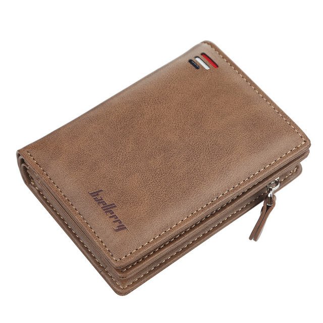 New Men Wallets New Fashion Card Wallet Multifunction Leather Mini Wallet For Male Zipper Wallet With Coin Pocket