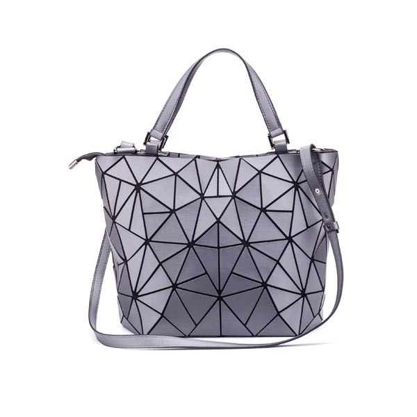 Women's Handbag Geometric Quilted Diamond Tote Bag Shoulder Bag Laser Plain Foldable 2020