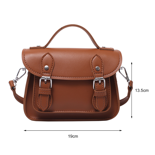 PU Leather Solid Color Flap Messenger Bag Design Lady Casual Flap Crossbody Bag For Women Christmas Gifts