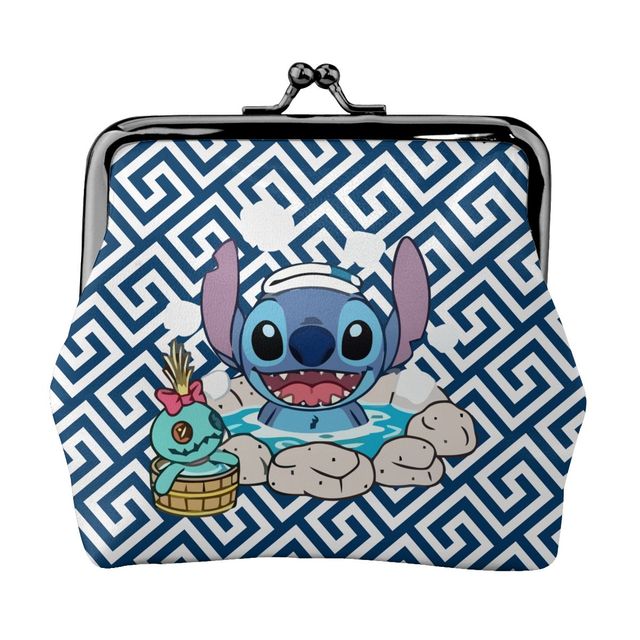 2022 Disney Stitch Female Small Wallet Luxury PU Wallet Coin Purses Women Girl Trend Card Holder Designer Clutch Bag Cartoon