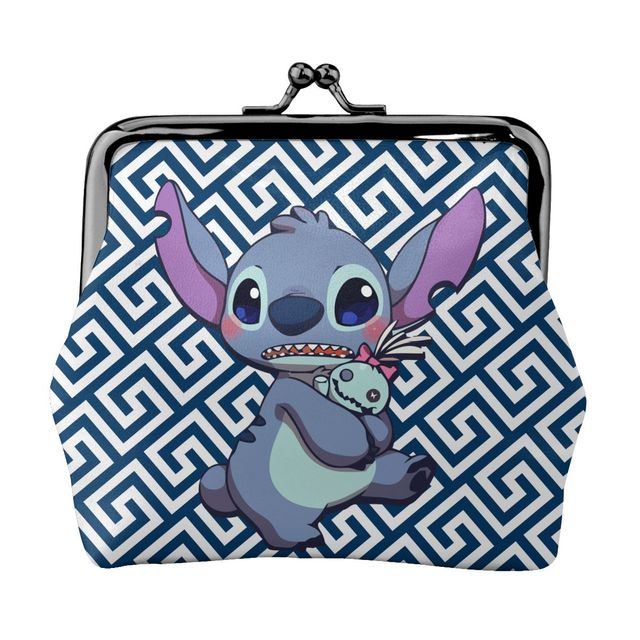 2022 Disney Stitch Female Small Wallet Luxury PU Wallet Coin Purses Women Girl Trend Card Holder Designer Clutch Bag Cartoon