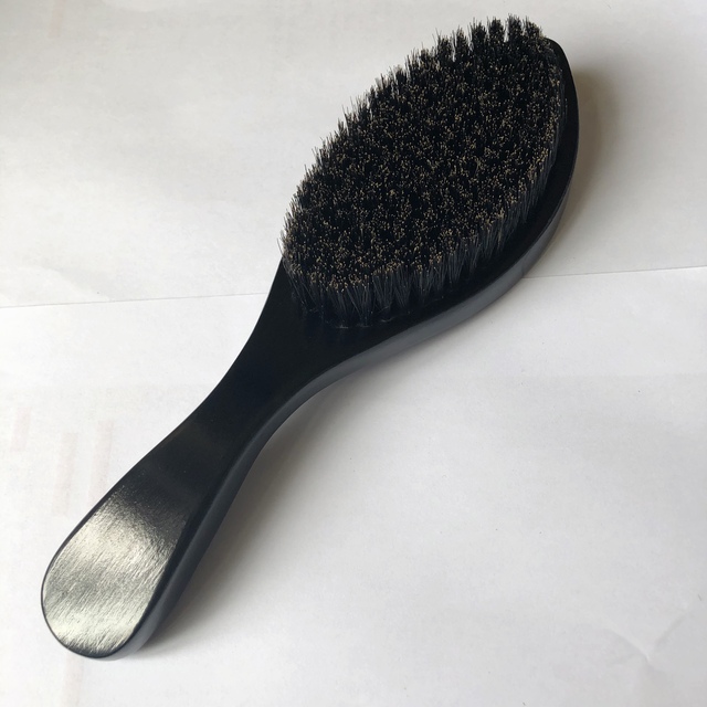 Dreyouti Wave Hard Bristle Boar Hair Brush Wooden Head Curved Palm Combs 360 Man Hairdressing Hair Styling Tools For African