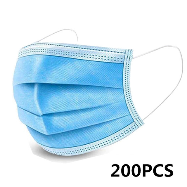 10-200pcs Face Mask Adult Disposable Mask 3 Ply Security Protection Face Masks mascarillas quiurgicas homology adas