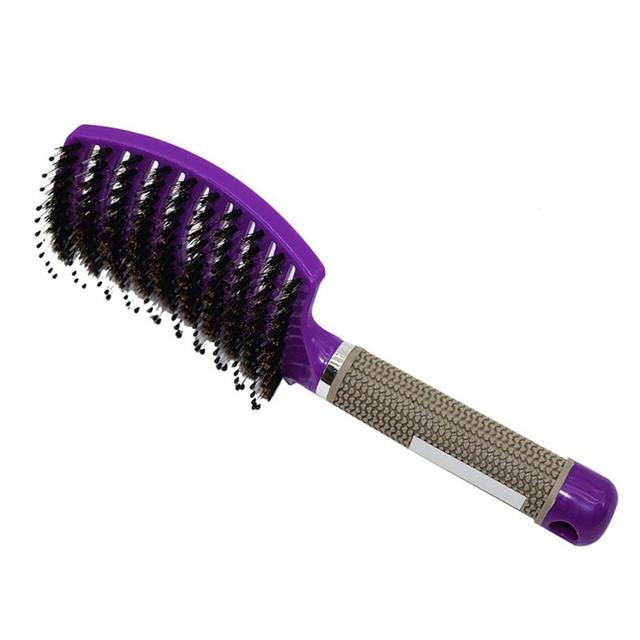 Women Men Hair Scalp Massage Bristle Comb & Nylon Brush Wet Curly Detangling Hair Brush for Salon Hairdressing Styling Tools