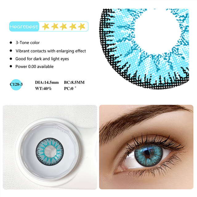 1 Pair 3 Tones Contact Lenses For Eye Popular Lens Eye Color USA Cosplay 12 Colors Cosmetic Contact Lens Fast Delivery