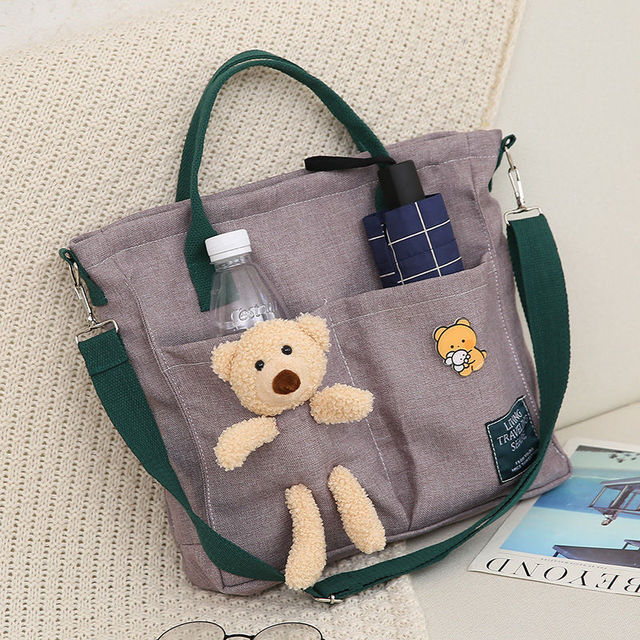 Women Canvas Handbags Female Shopping Bags Shoulder Bag Environmental Storage Bag Reusable Foldable Eco Grocery Bags Bolso