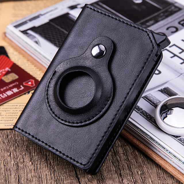 RFID Airtag Credit Card Holder Wallet Men Slim Thin Business Bank Card Holder Container Male Smart Bluetooth Card Holder Bag