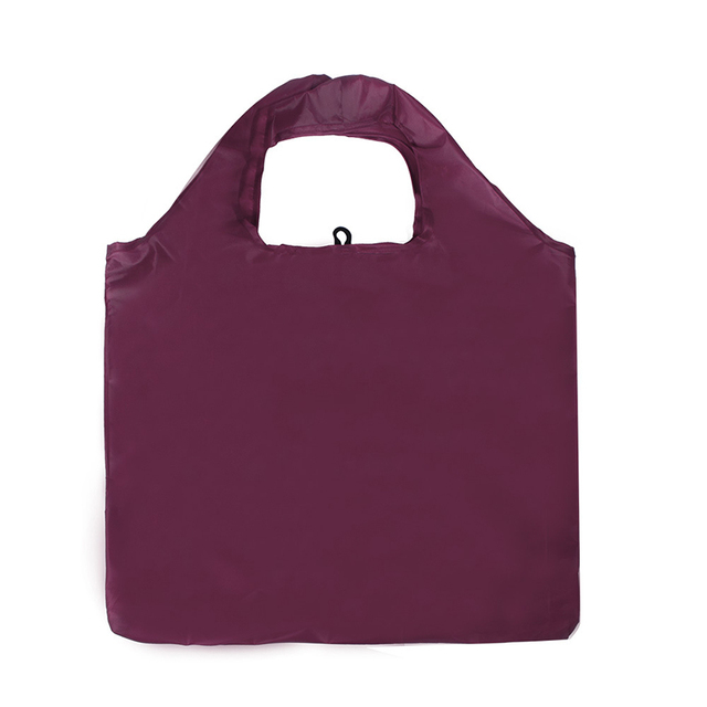 Pocket Square Eco-Friendly Shopping Bag Foldable Reusable Portable Shoulder Bag Handle Polyester for Travel Grocery