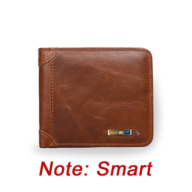 Anti-lost Bluetooth Tracker Wallet Leather Man Card Holder Free Engraving Men Gift for Father Christmas