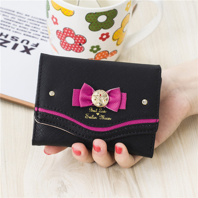 Japanese sailor moon make up bag leather cosmetic storage bag cute cartoon large capacity cosmetic bag