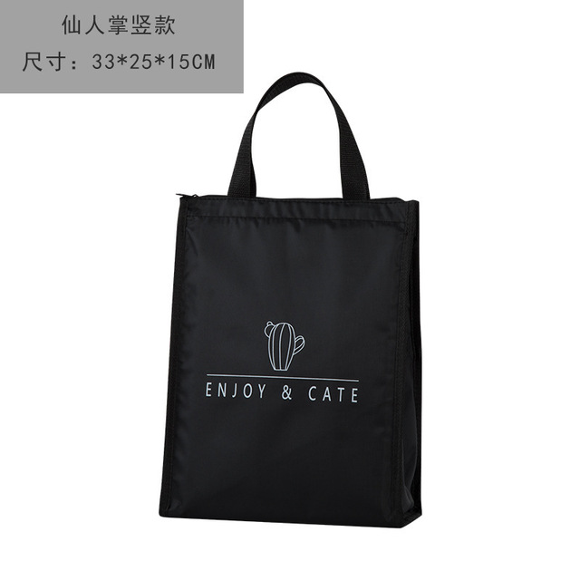 Contracted Style Insulated Lunch Bag Durable Bento Pouch Thermal Insulated Women Men Lunch Box Shopping Cooler Bag Lunch Container