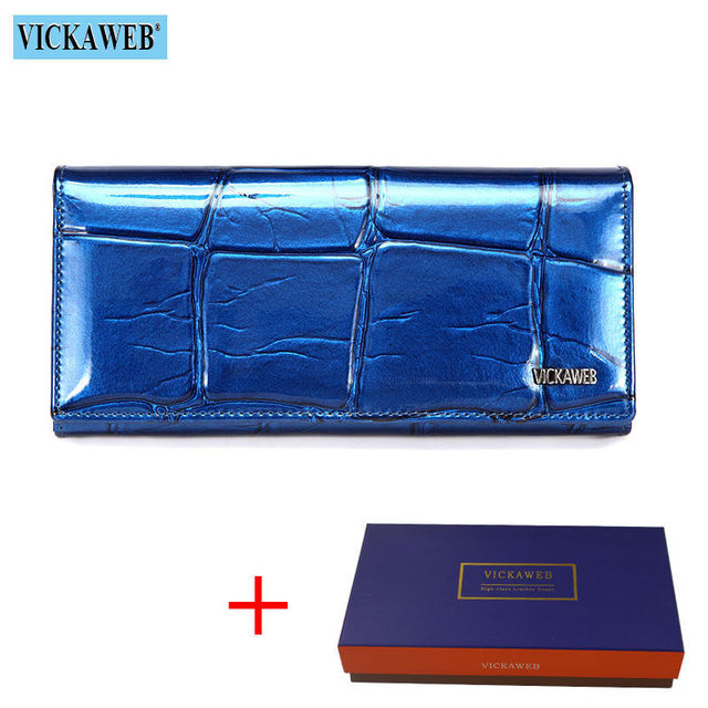 Genuine Leather Long Wallet With Magnetic Closure For Women Free Gift Fashion Wallet